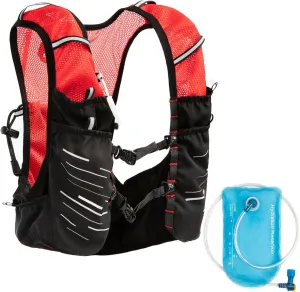 Running Hydration Vest,Adjustable Unisex Reflective Vest,1L Reflective Hydration Backpack,Breathable Hydration Pack with Pockets for Marathon Hiking Cycling