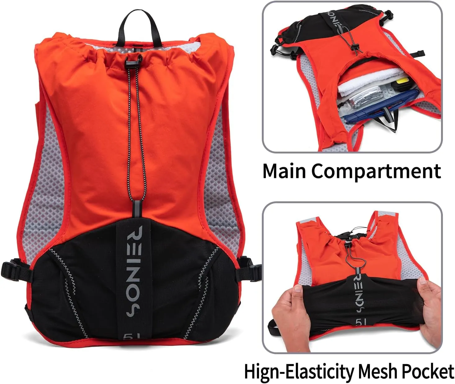 Running Vest for Women and Men Lightweight Hydration Backpack Pack with 1.5L Water Bladder Bag Running Gear Accessories for Hiking Trail Cycling Marathon
