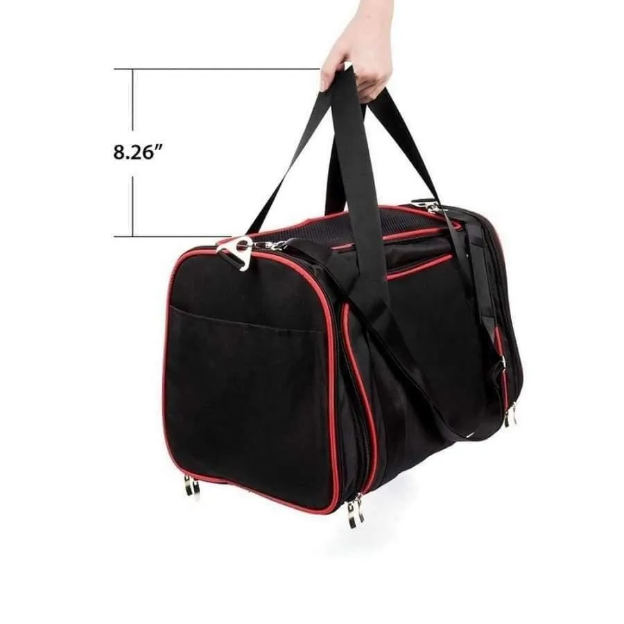 Rynx | Expandable pet carrier for small dogs cats Soft-sided box Airline approved dog house Car travel bag Multifunction pet carrier