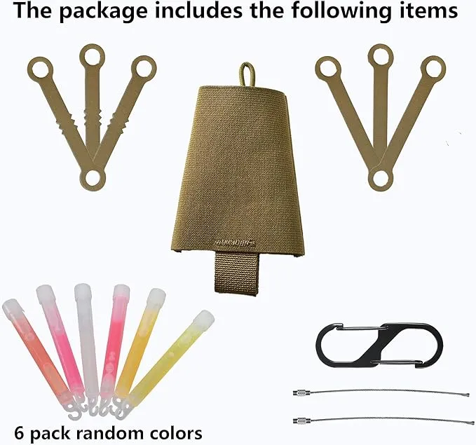 SABADO Tactical Chem Lights with Holders and Carabiner Clip, 6 Ultra Bright Glow Sticks with 12 Hour Duration for Camping Fishing and Hunting