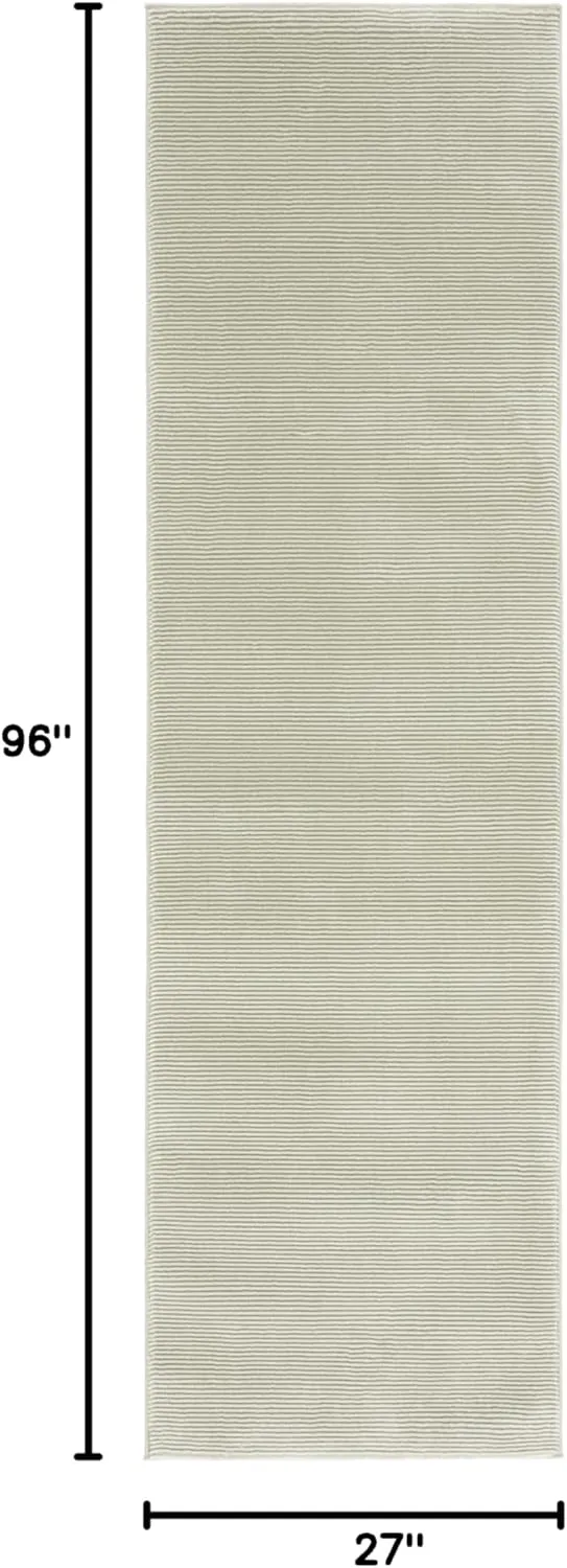 SAFAVIEH Revive Collection Runner Rug - 8', Sage, Non-Shedding & Easy Care, Ideal for High Traffic Areas in Living Room, Bedroom, Dining (REV102W-28)