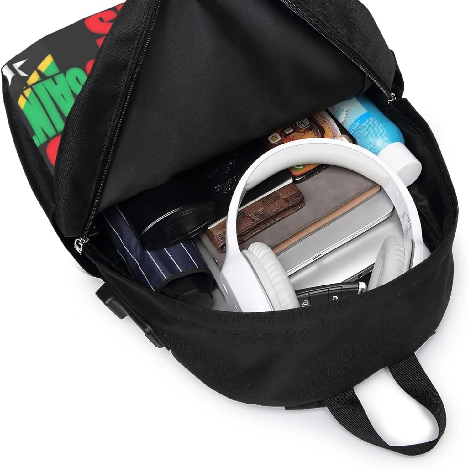 Saint Kitts Nevis Flag Laptop Backpacks Travel Backpack Casual Business Daypack Sport Rucksack Computer Bag Fits up to 17 Inch Notebook with USB Port