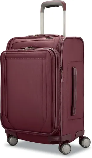Samsonite Lineate DLX Softside Expandable Luggage with Spinner Wheels, Merlot, Carry On