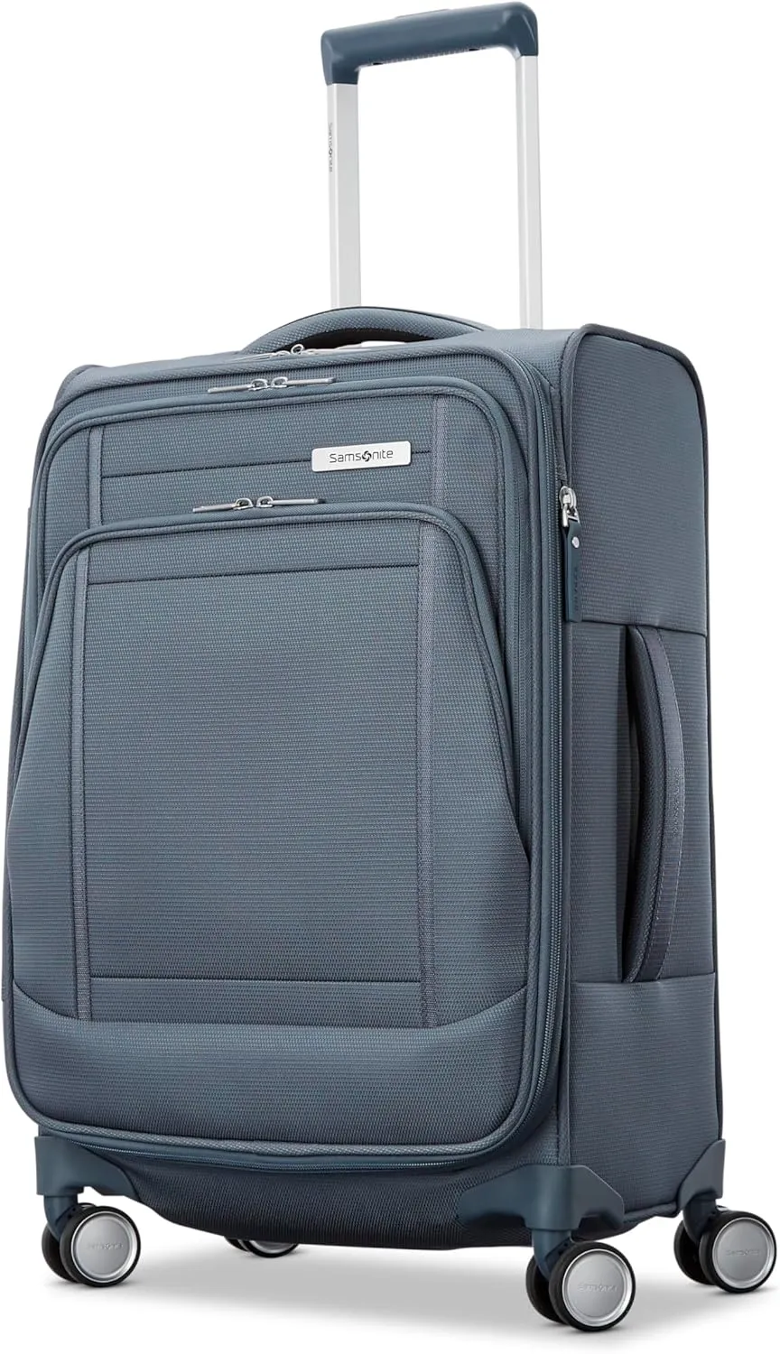 Samsonite UpLIFT 20" Lightweight Softside Carry-On Luggage with Spinner Wheels - Expandable - Airline-Approved, Polyester Soft Suitcase for Ultra Light Travel - Elemental Blue