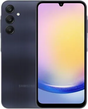 SAMSUNG Galaxy A25 5G (SM-A256E/DS), 256GB 8GB RAM, Dual SIM, Factory Unlocked GSM, International Version (Wall Charger Bundle) (Blue Black)