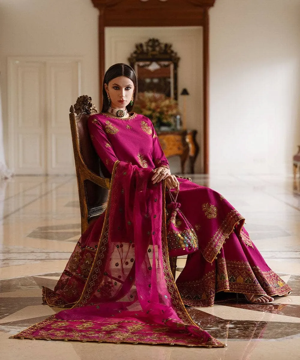 Sapphire Festive Formals/Embroidered Raw Silk Suit