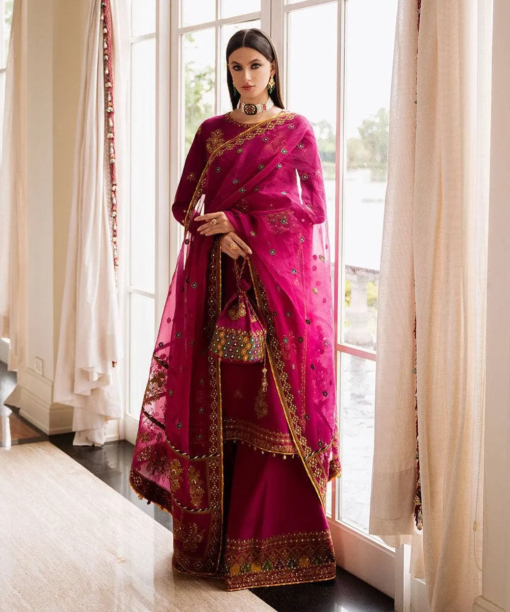 Sapphire Festive Formals/Embroidered Raw Silk Suit