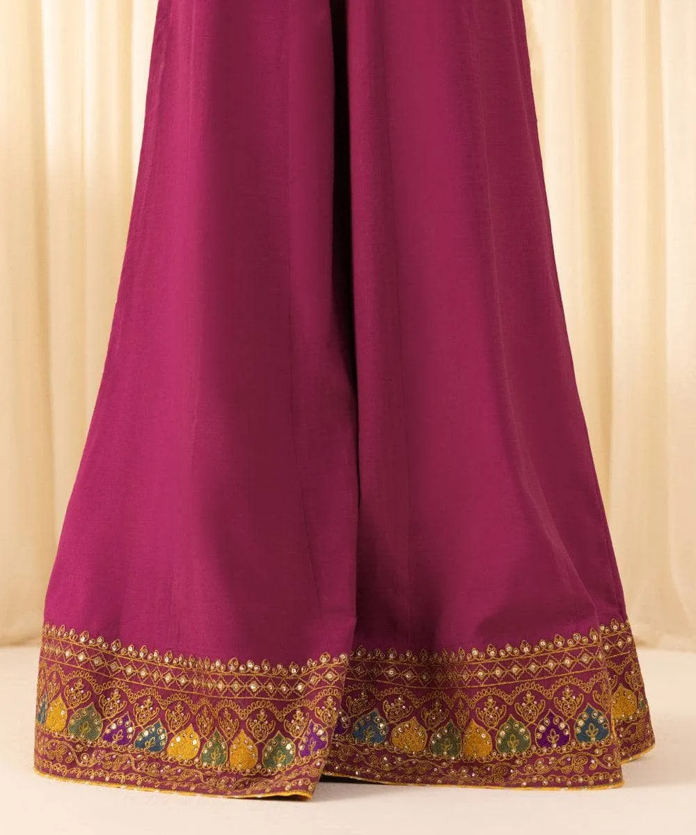 Sapphire Festive Formals/Embroidered Raw Silk Suit