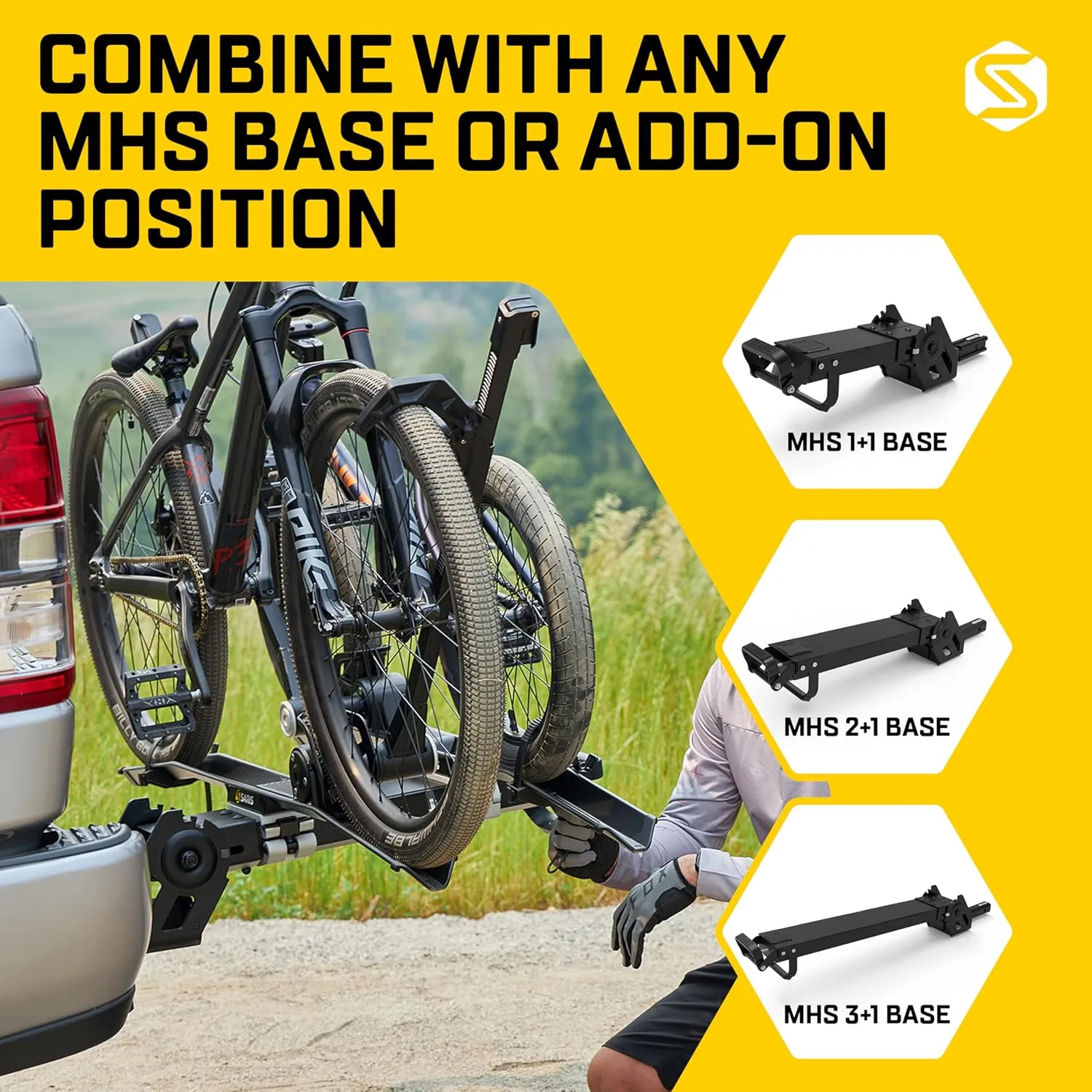 Saris MHS Bike Carrier Modular Hitch System for Cars, Trucks and SUVs, Precision Machined Aluminum Bike Rack