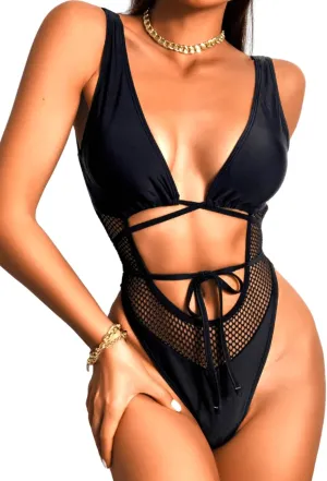 Sexy One Piece Swimsuits, High Cut Backless, Plunge Rave Outfits