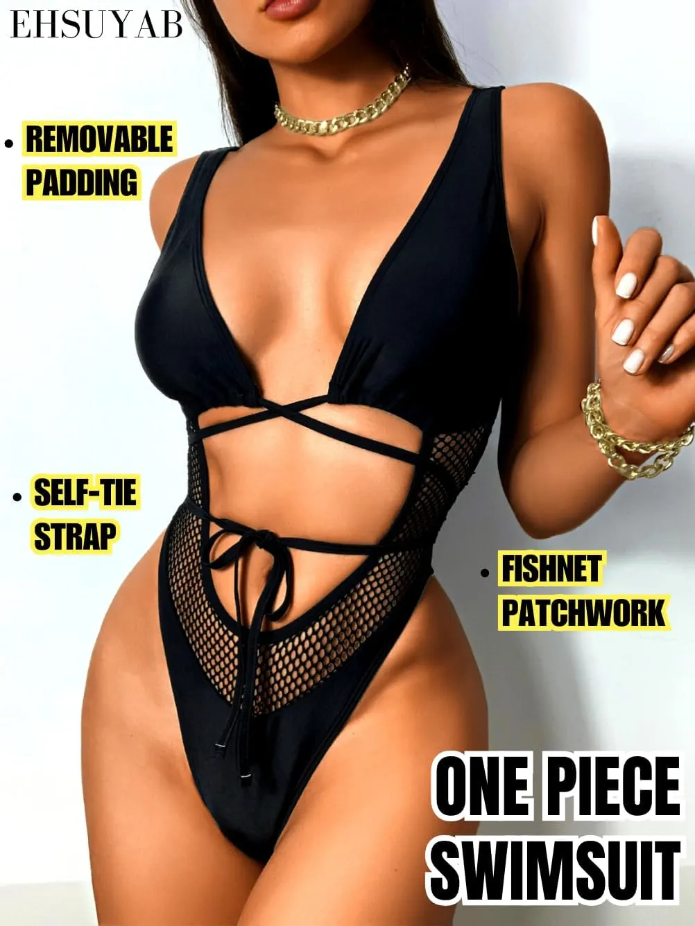 Sexy One Piece Swimsuits, High Cut Backless, Plunge Rave Outfits