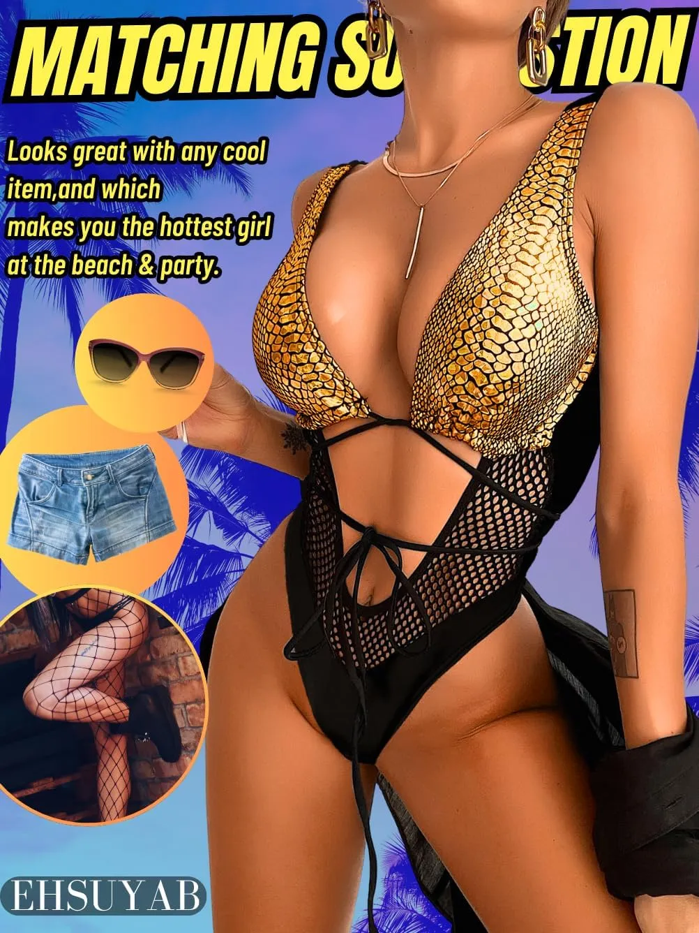 Sexy One Piece Swimsuits, High Cut Backless, Plunge Rave Outfits