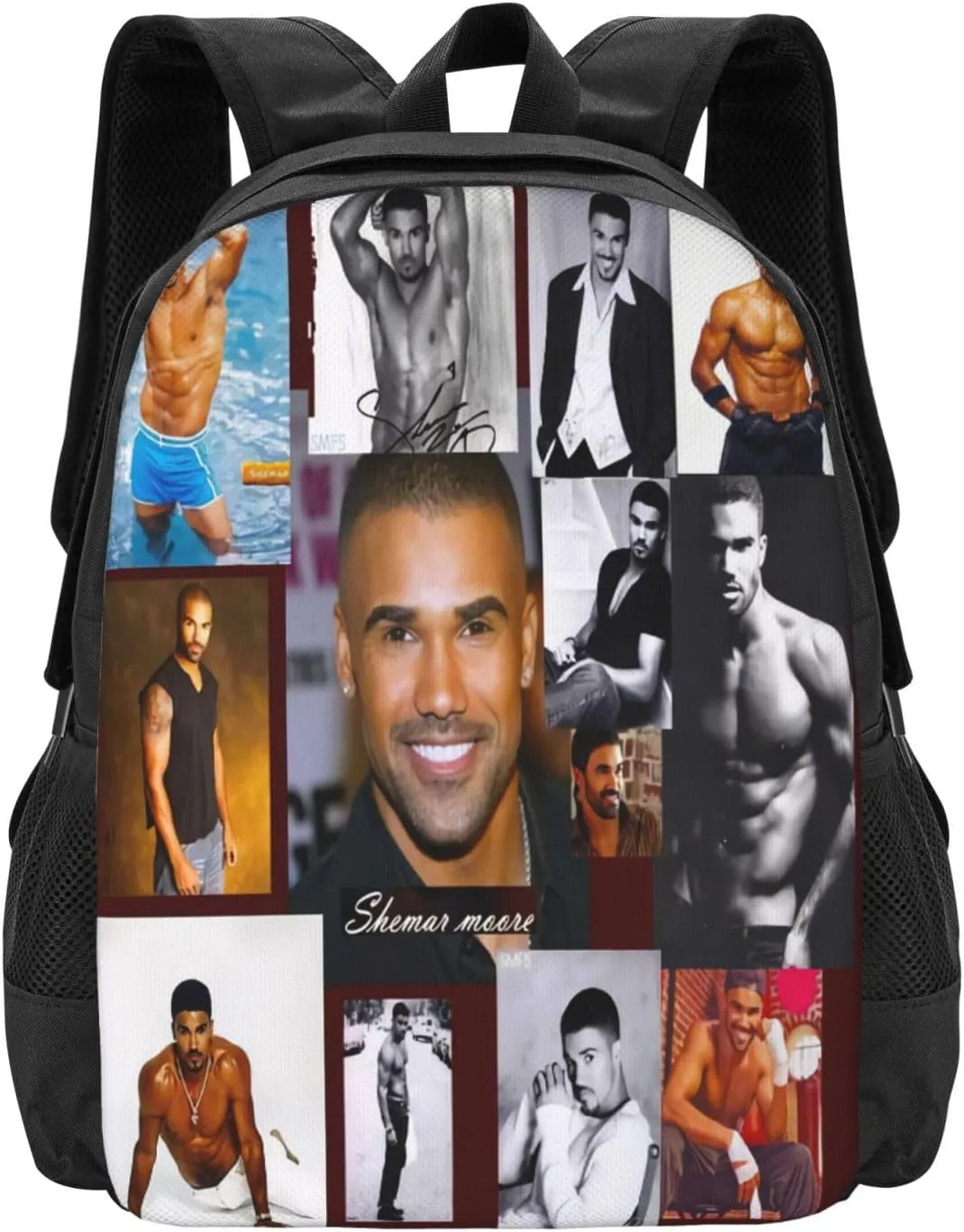 Shemar Actors Moore Backpack Laptop Computer Backpacks Travel Bag Double Shoulder Daypack for Work Hiking 15.6 Inch