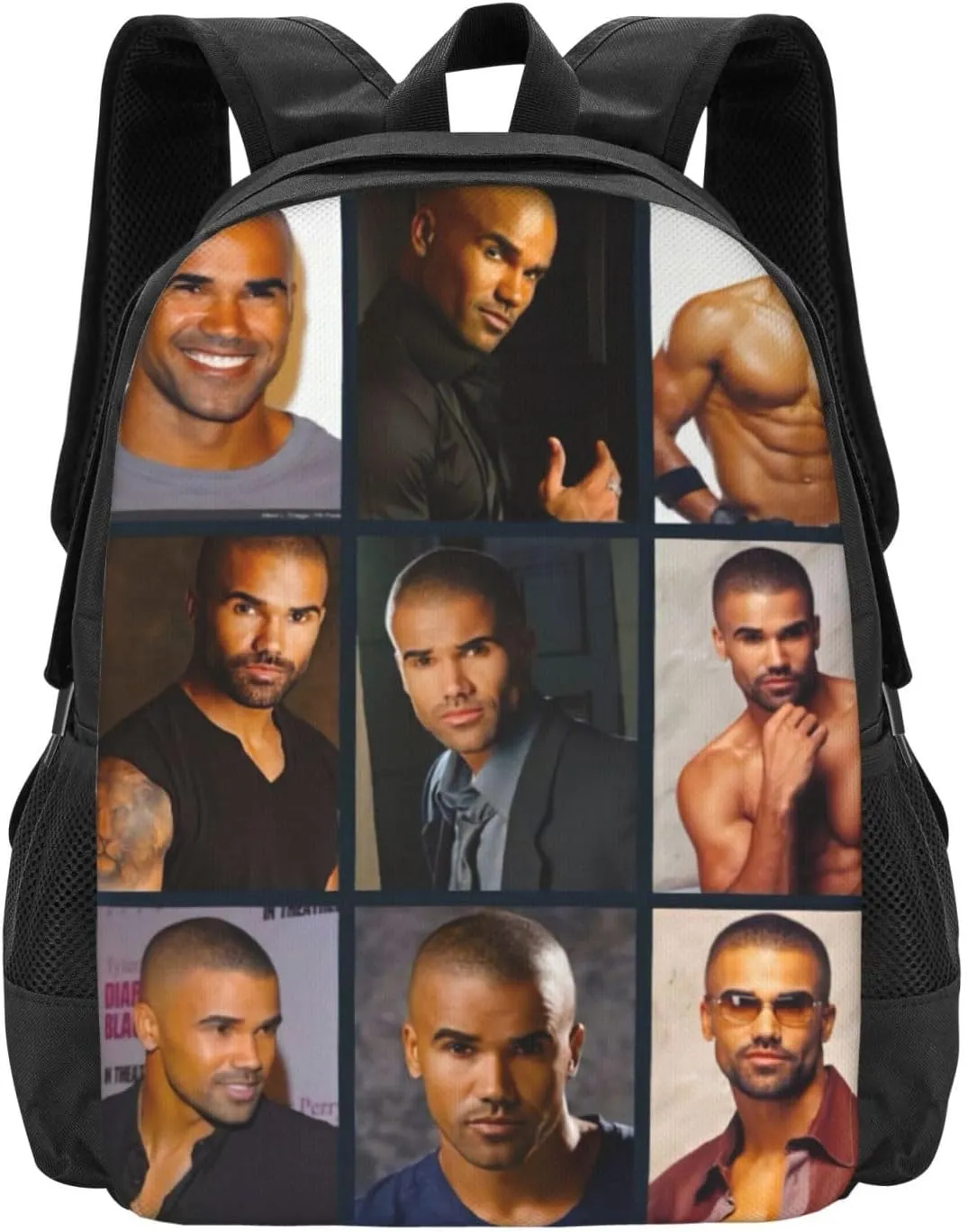 Shemar Actors Moore Backpack Laptop Computer Backpacks Travel Bag Double Shoulder Daypack for Work Hiking 15.6 Inch