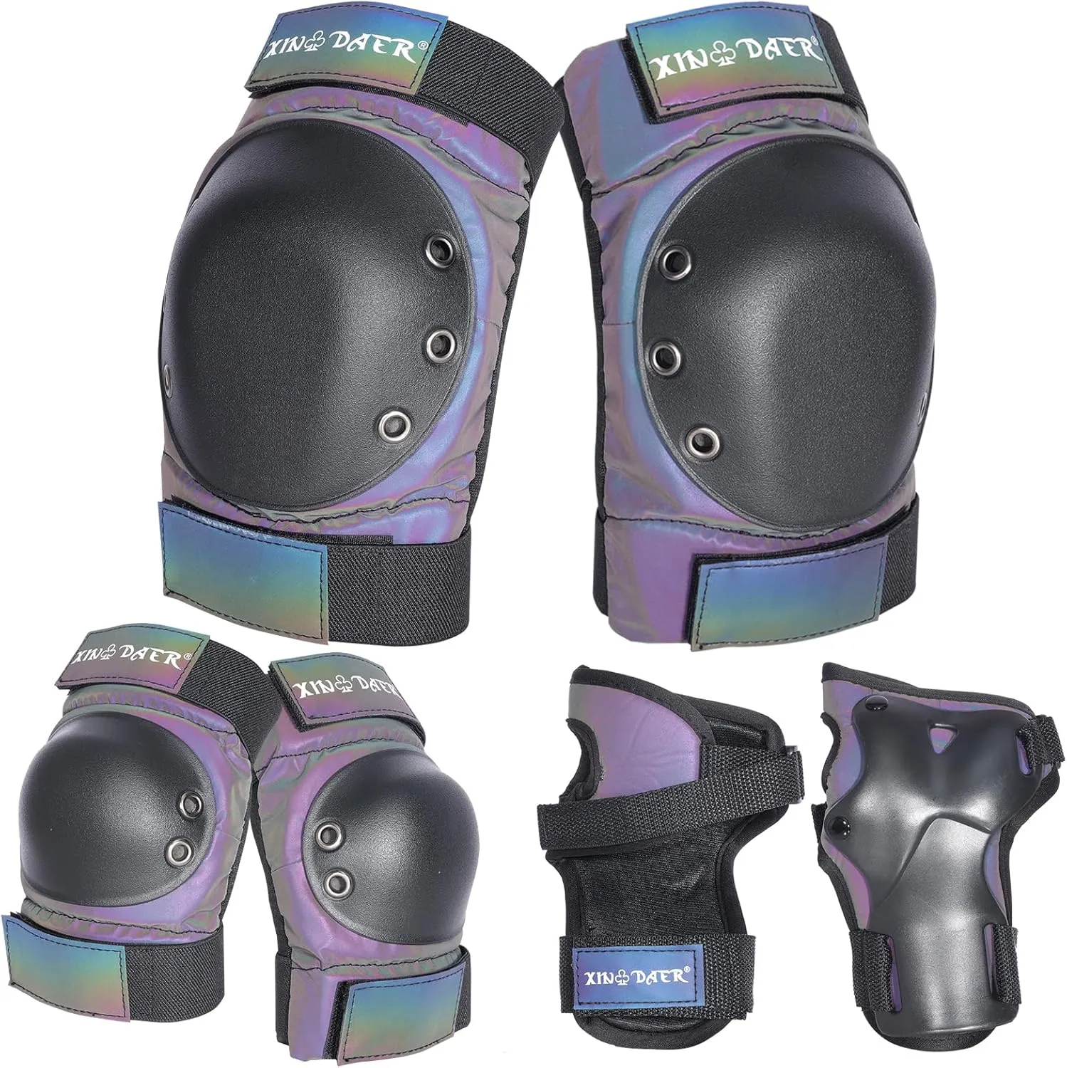 Skating Protective Gear Adult, Knee Pads for Women/Men /Youth, Skate Pads Adult Knee and Elbow Pads with Wrist Guards for Roller Skating, Skateboard, Skateboarding and Scooter