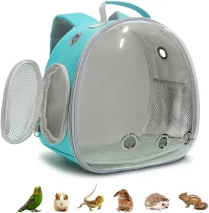 Small Animal Carrier Backpack for Guinea Pig Bird Bunny Cat Kitten Lizard Rabbit Squirrel Beared Dragon Portable Travel Carrier Backpack Space Capsule Bubble Window Carrier (Green)