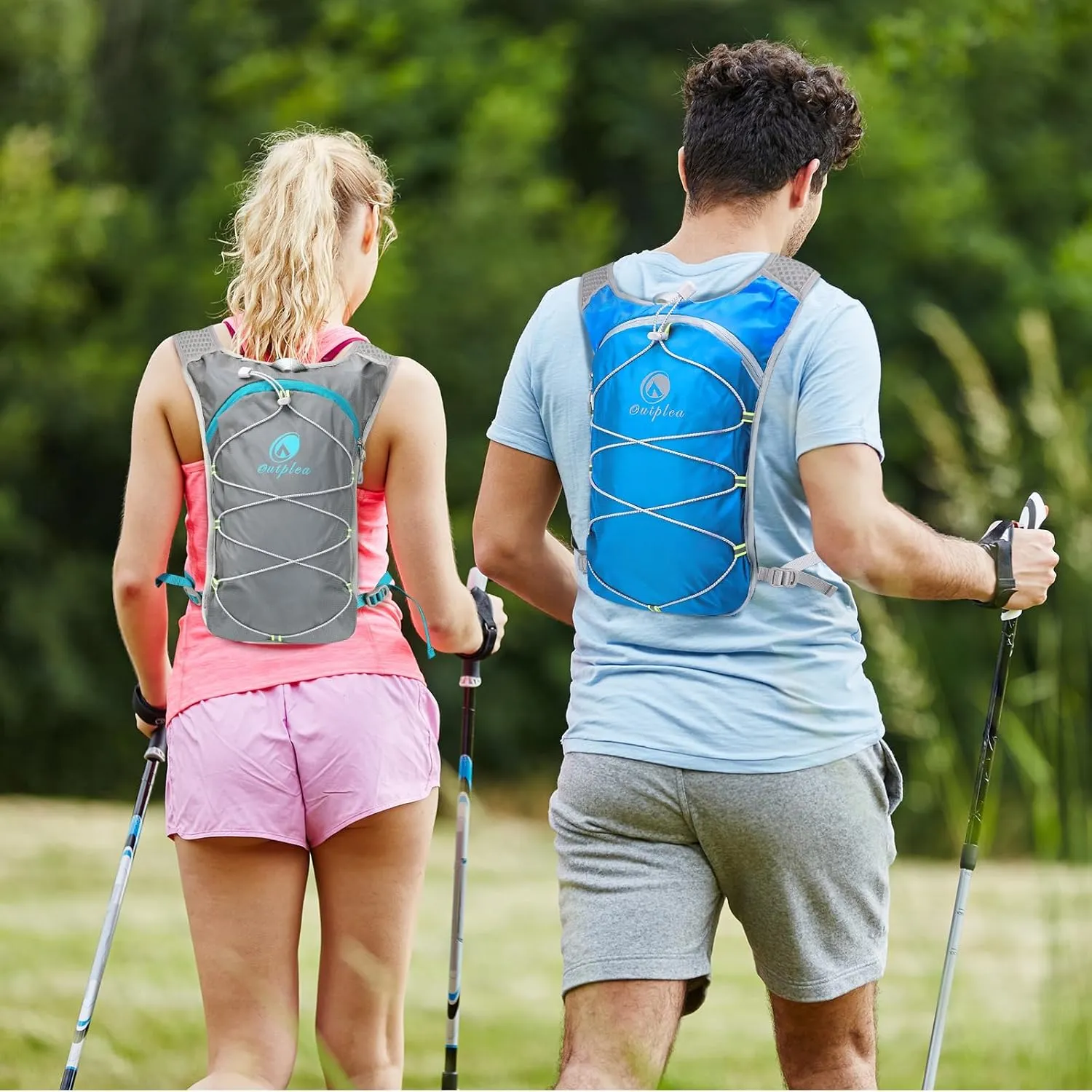Small Water Backpack, Festival Hydration Vest, Hydro Pack with 2L Water Bladder, Lightweight Hydropack Running Water Vest for Women Men Runners Hiking Camping Biking Climbing