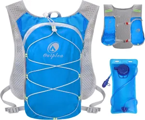 Small Water Backpack, Festival Hydration Vest, Hydro Pack with 2L Water Bladder, Lightweight Hydropack Running Water Vest for Women Men Runners Hiking Camping Biking Climbing