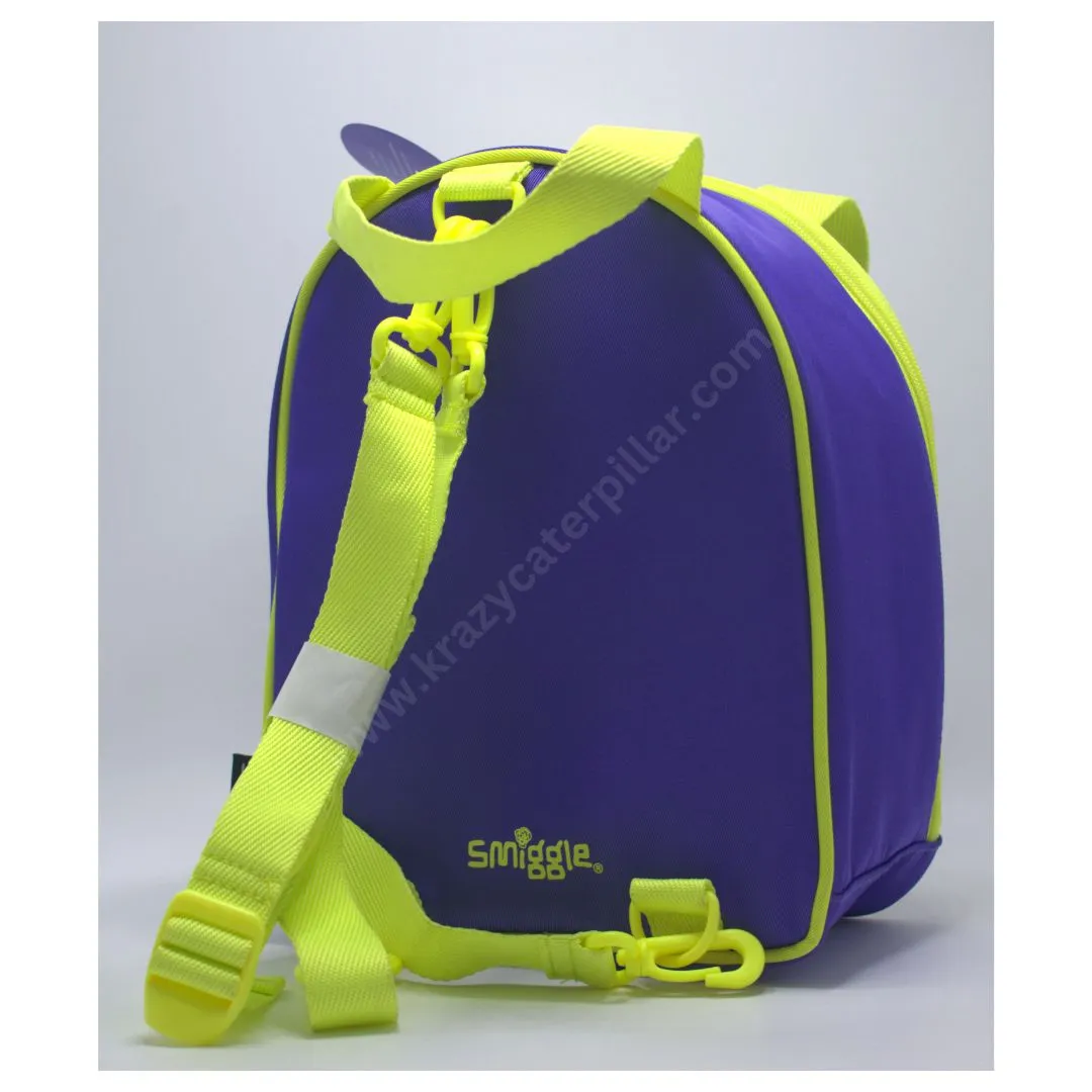 Smiggle Lunchbox Arc With Backpack Straps - Purple Neon