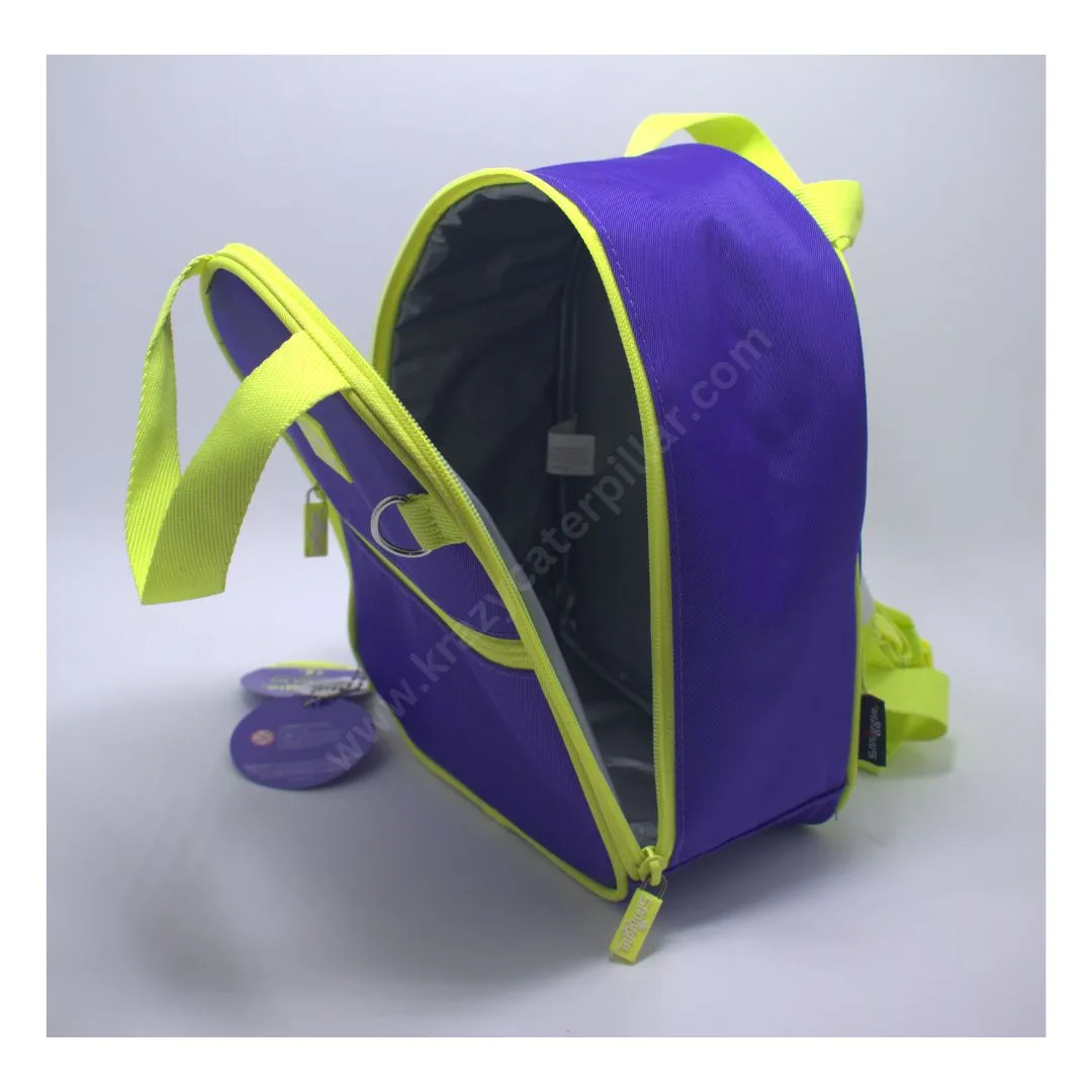 Smiggle Lunchbox Arc With Backpack Straps - Purple Neon