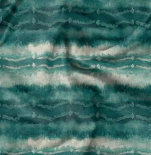 Soimoi Heavyweight Cotton Canvas Fabric Material - 56 Inch Wide, Green - Tie & Dye Print, Ideal For Making Durable Tote Bags, Backpacks, Jackets, Upholstery, Cushions, Outdoor Furniture Covers, 1 Yard