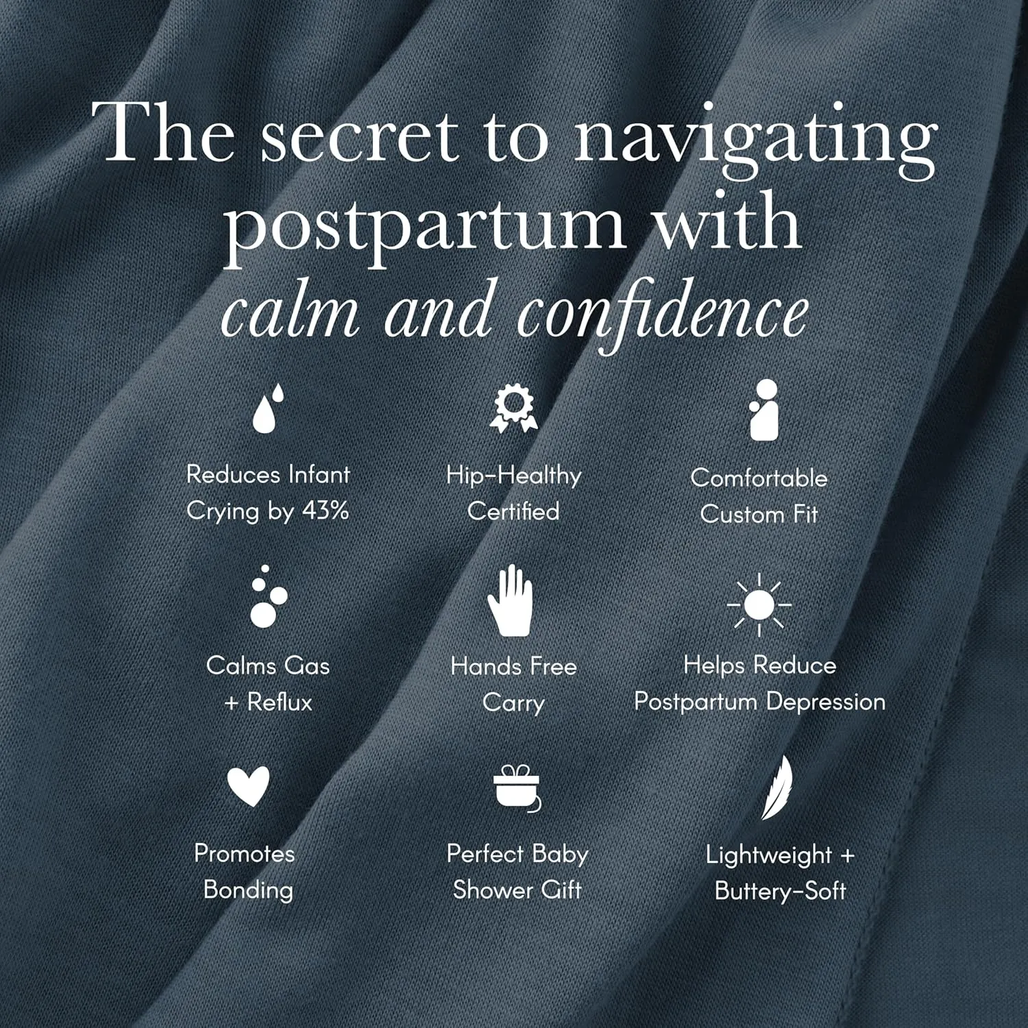 Solly Baby Wrap Carrier, for Newborn to Toddler 8-25 Lbs., Buttery-Soft & Lightweight Fabric, Reduce Crying & Increase Connection, Postpartum Essential, New Mom Gifts, Coastal