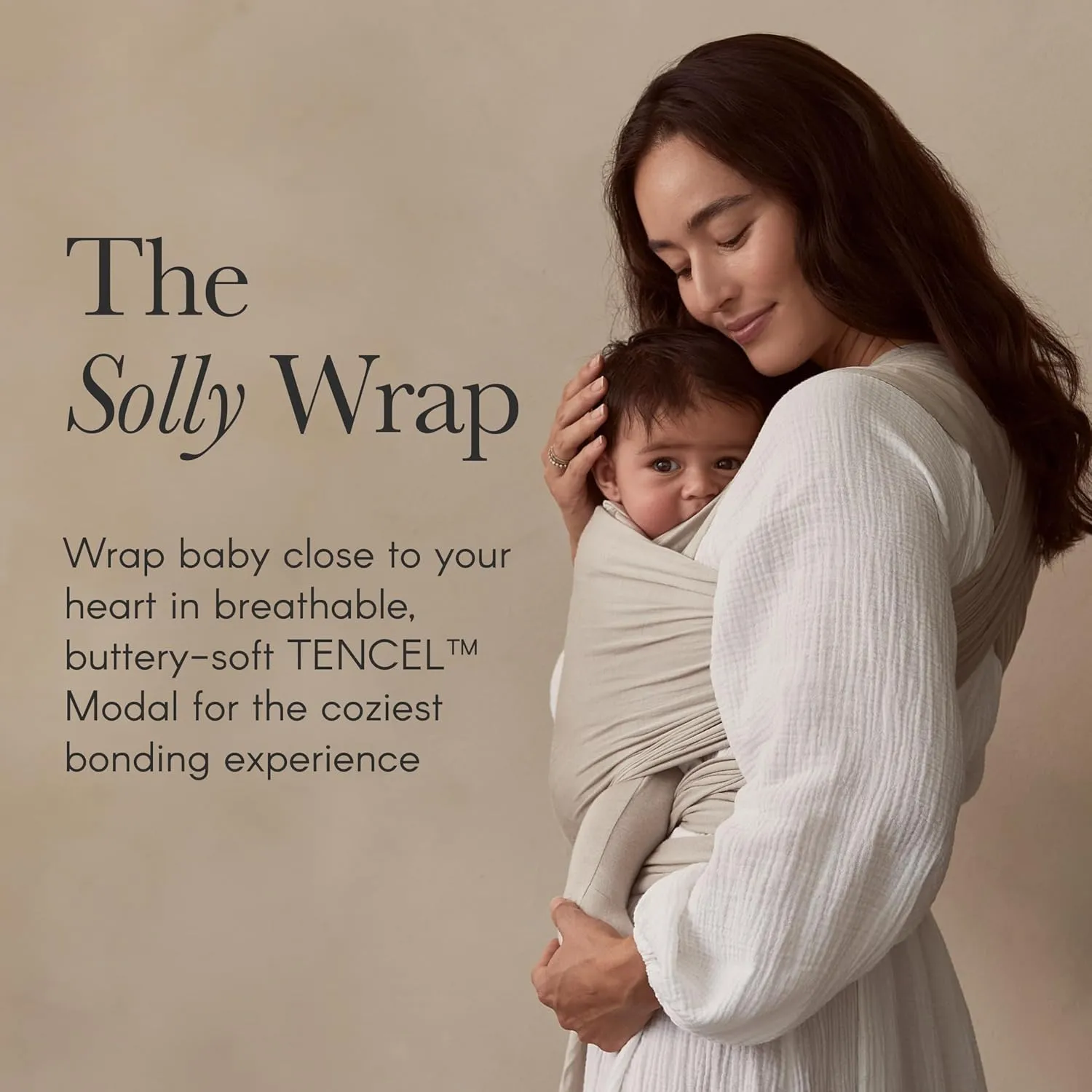 Solly Baby Wrap Carrier, for Newborn to Toddler 8-25 Lbs., Buttery-Soft & Lightweight Fabric, Reduce Crying & Increase Connection, Postpartum Essential, New Mom Gifts, Coastal