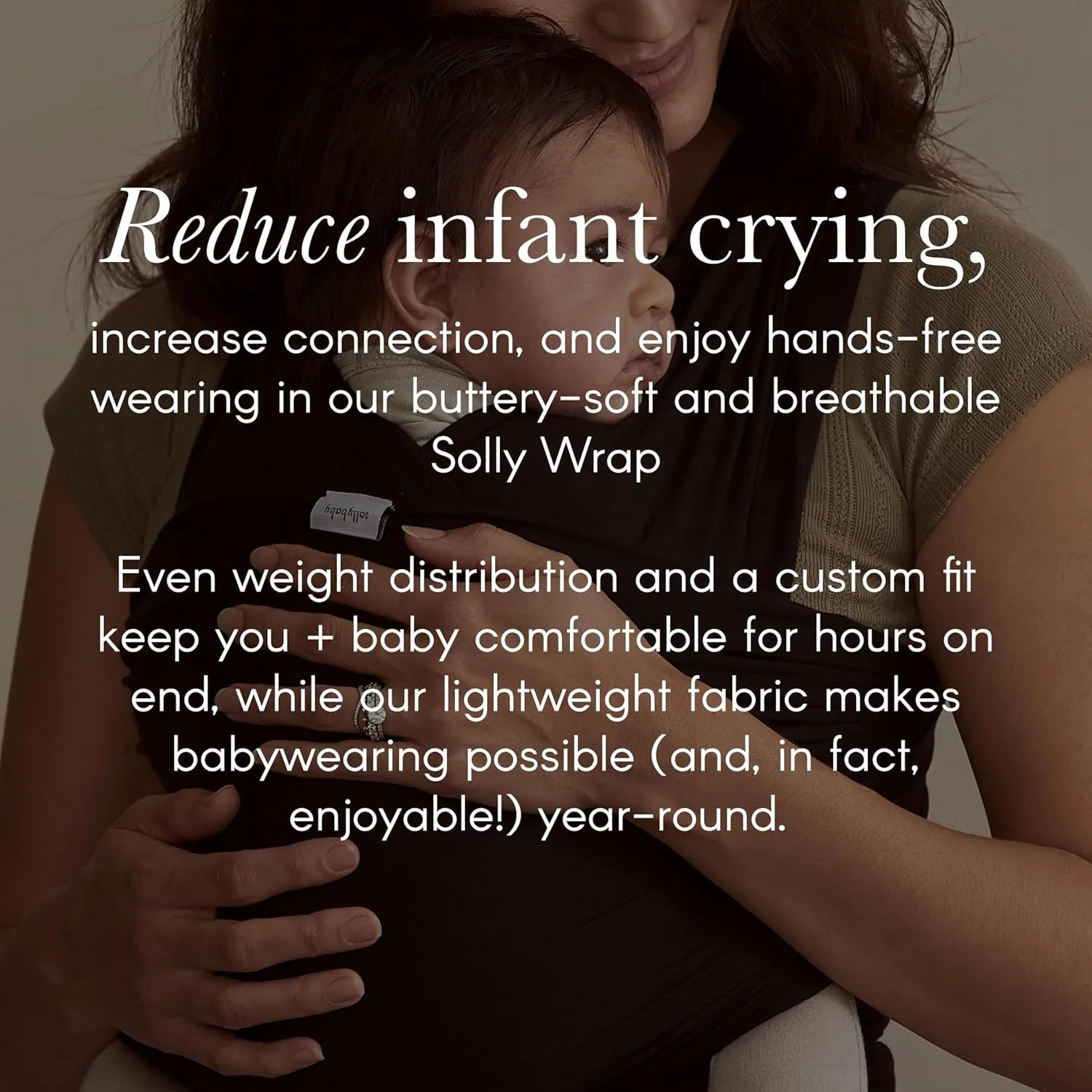 Solly Baby Wrap Carrier, for Newborn to Toddler 8-25 Lbs., Buttery-Soft & Lightweight Fabric, Reduce Crying & Increase Connection, Postpartum Essential, New Mom Gifts, Coastal