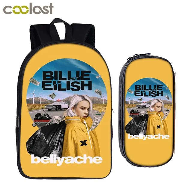 star Eilish bag   for girls backpack hip boys student Billie school college pencil teenager hop women bagpack Cost-effective Flash sale bag bag rapper