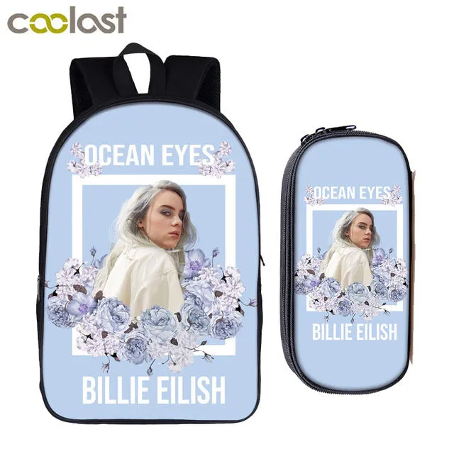 star Eilish bag   for girls backpack hip boys student Billie school college pencil teenager hop women bagpack Cost-effective Flash sale bag bag rapper
