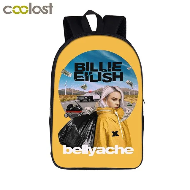 star Eilish bag   for girls backpack hip boys student Billie school college pencil teenager hop women bagpack Cost-effective Flash sale bag bag rapper