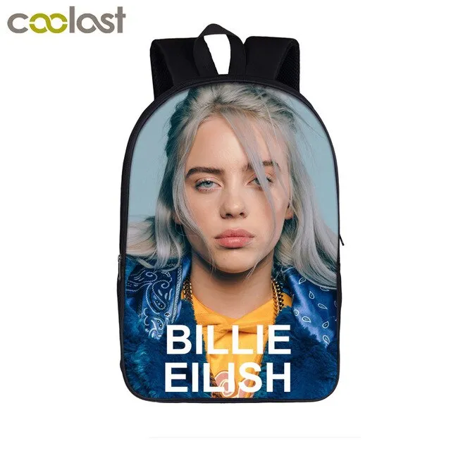 star Eilish bag   for girls backpack hip boys student Billie school college pencil teenager hop women bagpack Cost-effective Flash sale bag bag rapper