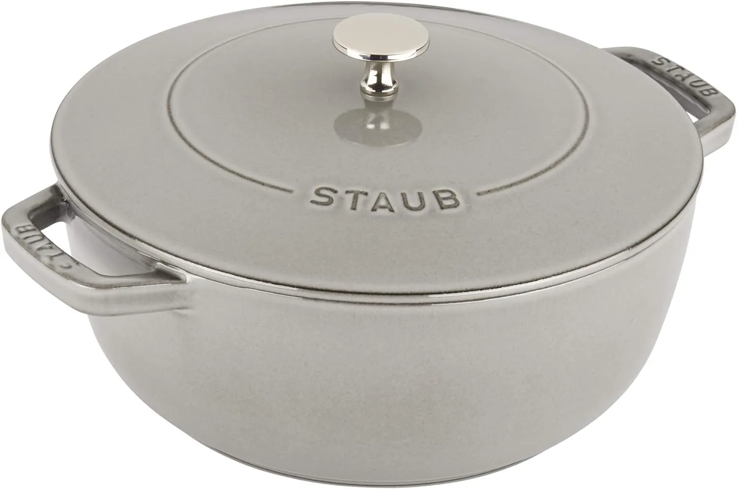 Staub Cast Iron 3.75-qt Essential French Oven - Graphite Grey, Made in France
