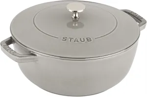 Staub Cast Iron 3.75-qt Essential French Oven - Graphite Grey, Made in France
