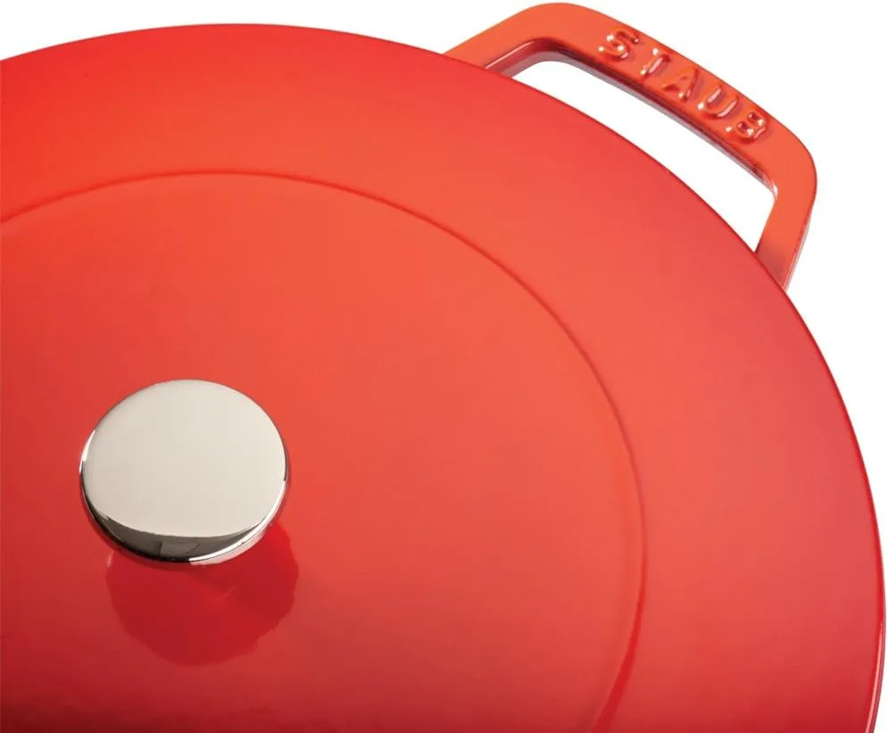 Staub Cast Iron Dutch Oven, 3.75Qt, serves 3-4, Made in France, Cherry