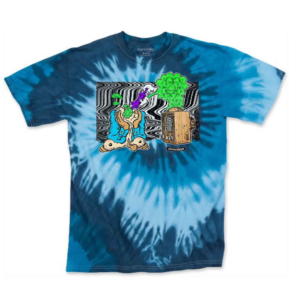 StonerDays Mind Control Blue Tie Dye Tee