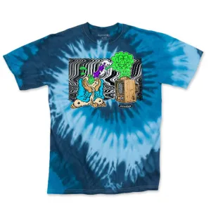 StonerDays Mind Control Blue Tie Dye Tee