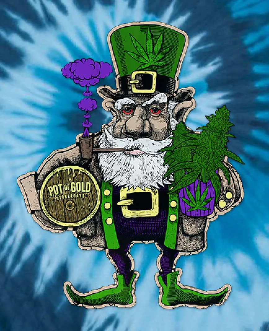 StonerDays Pot Of Gold Blue Tie Dye