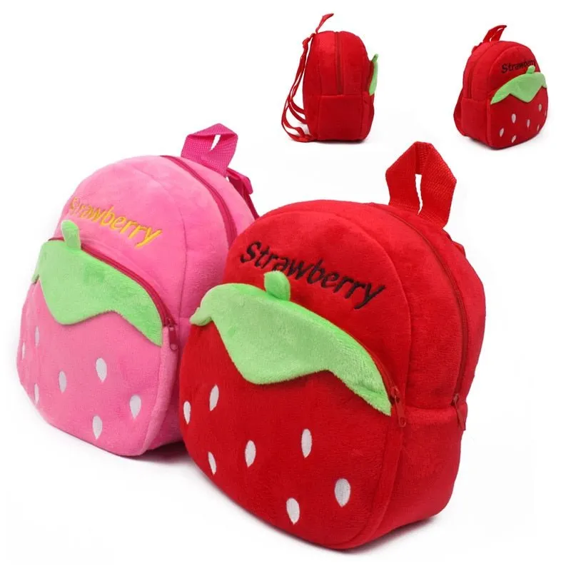 Strawberry Plush Mini Backpack for Kids