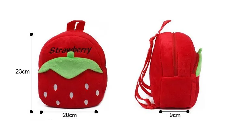 Strawberry Plush Mini Backpack for Kids