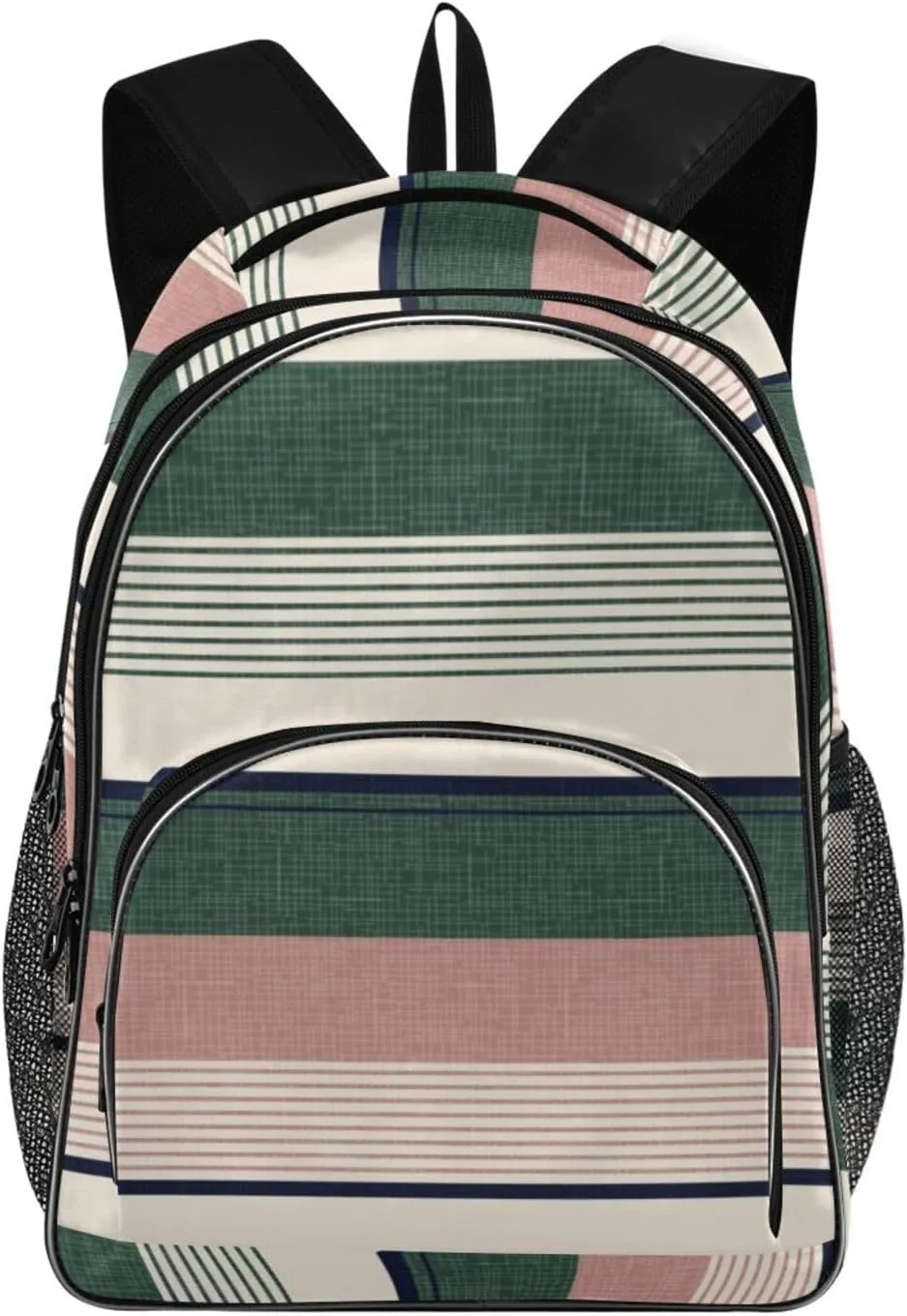 Stripes Pattern Backpacks 22L Three Layer Arc Book Bag Lightweight for Travel Camping Hiking Rucksack Daypack Kids & Adults