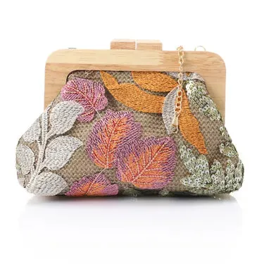 Stunning Floral Sequined Clutch (4132) - Mr Joe