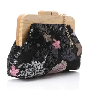 Stunning Floral Sequined Clutch (4132) - Mr Joe