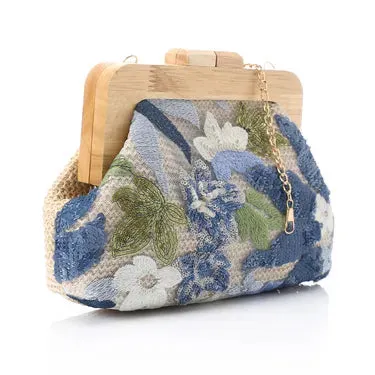Stunning Floral Sequined Clutch (4132) - Mr Joe