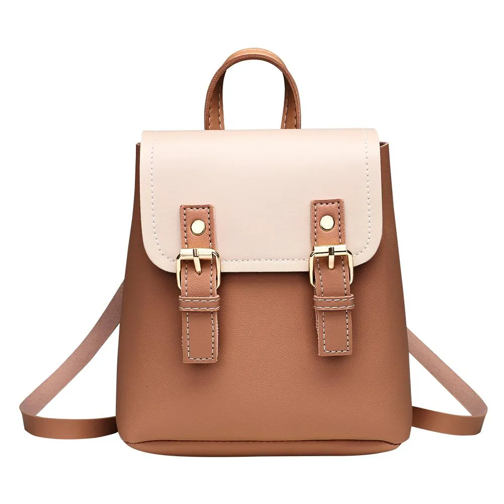 Stylish PU Leather Teen Backpack
