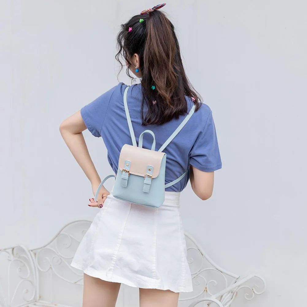 Stylish PU Leather Teen Backpack