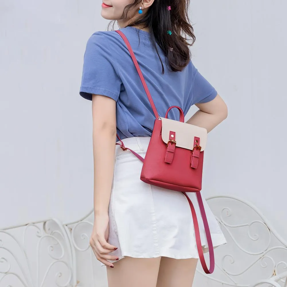 Stylish PU Leather Teen Backpack