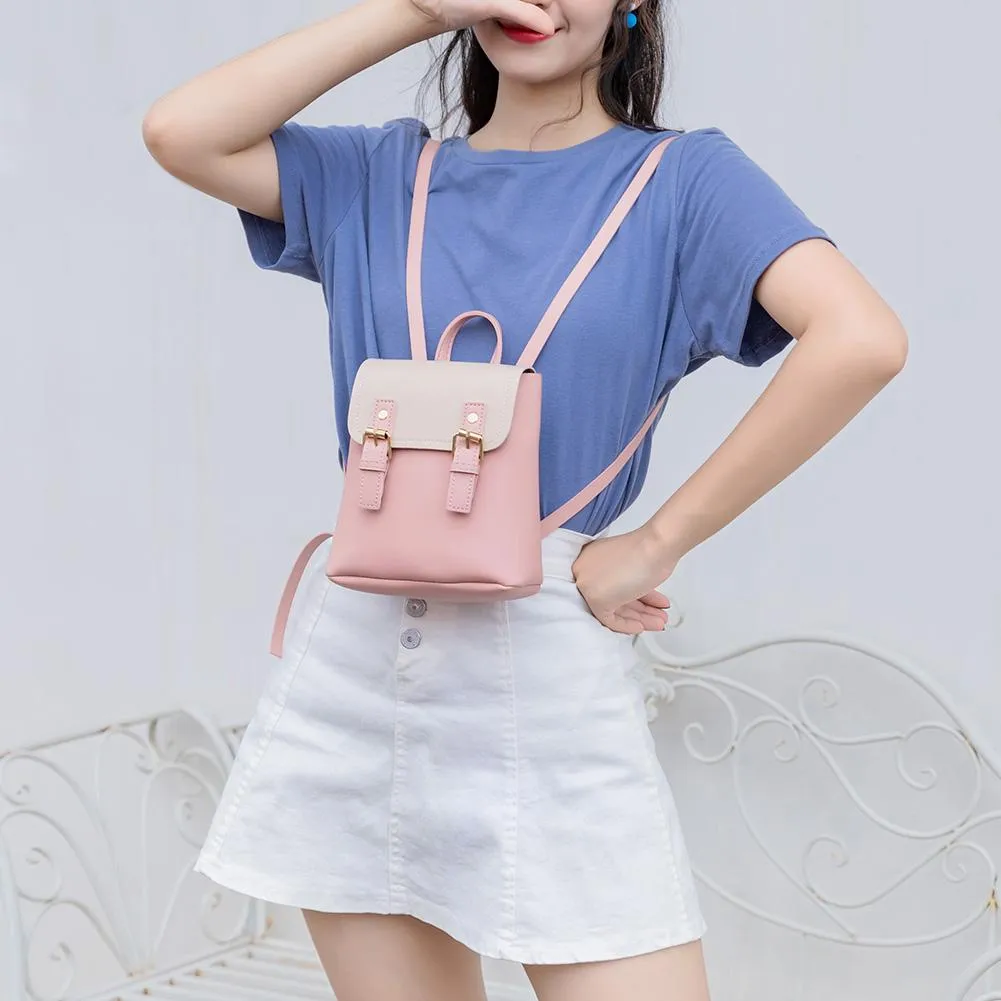 Stylish PU Leather Teen Backpack