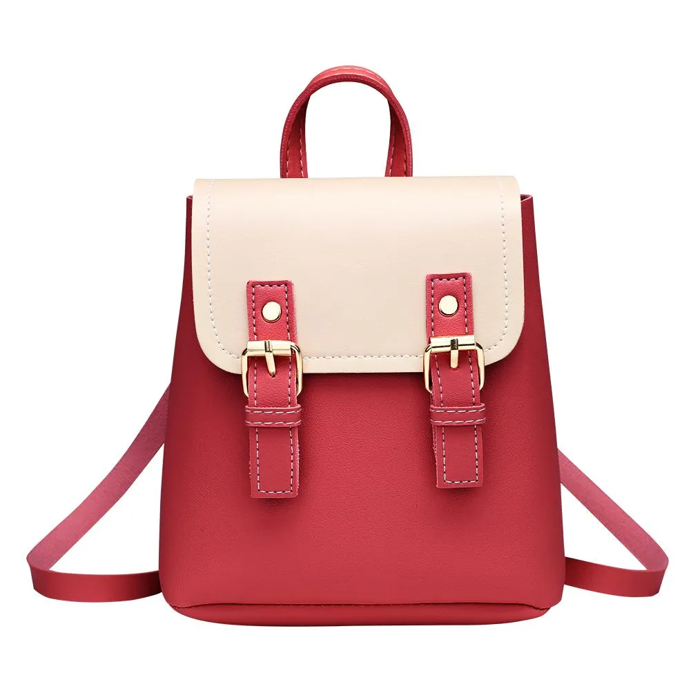 Stylish PU Leather Teen Backpack