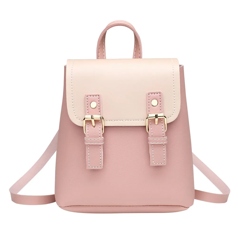 Stylish PU Leather Teen Backpack